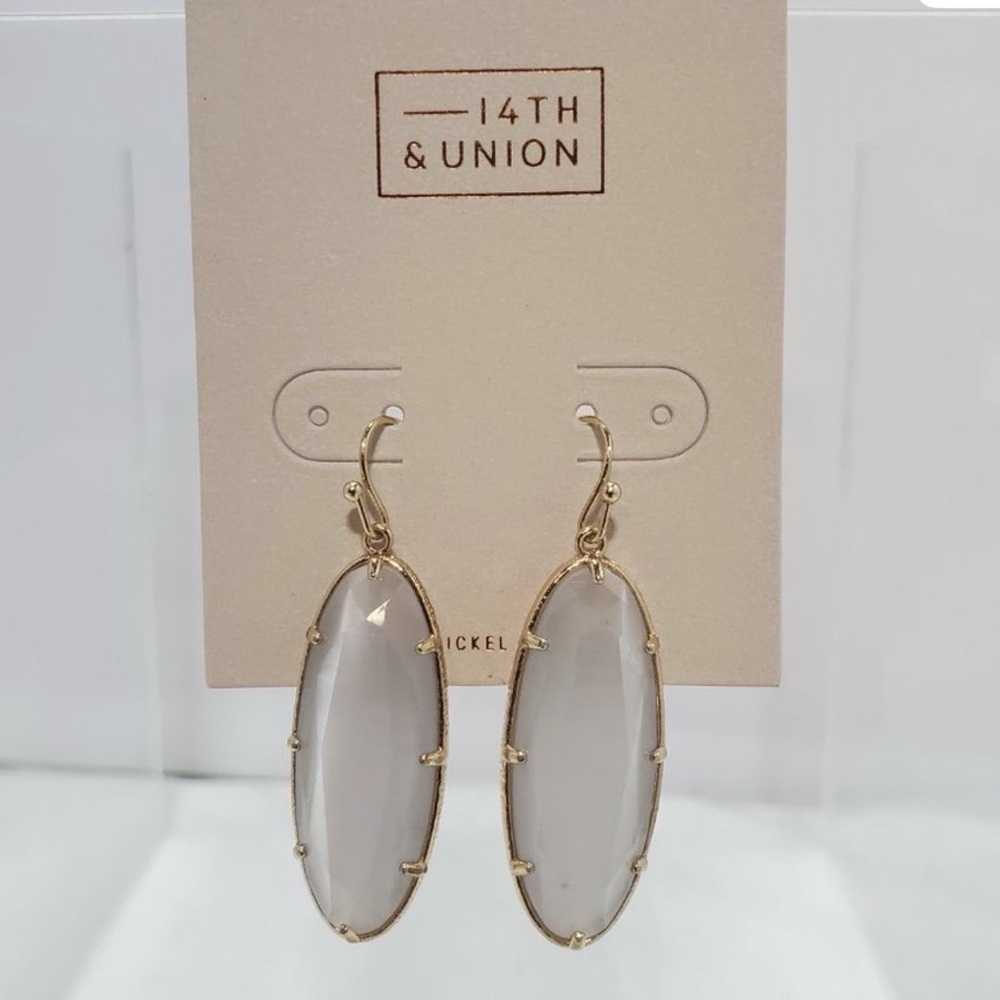 14th & Union Gold and Silver Oval Earrings